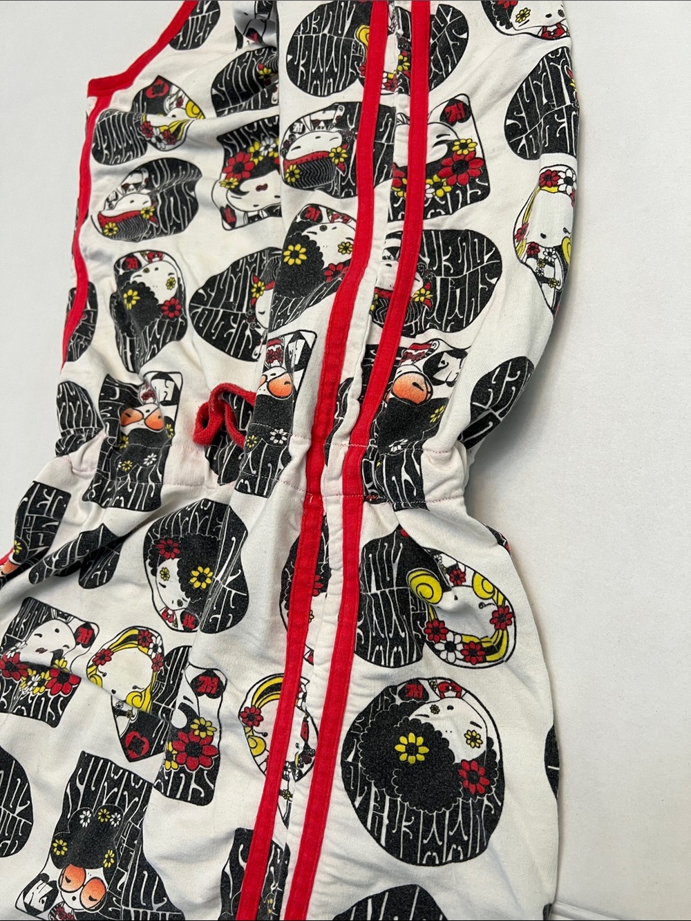 Y2K VINTAGE GWEN STEFANI HARAJUKA LOVERS AOP FACE DRESS SUMMER SUN DRESS XL - Picture 5 of 14